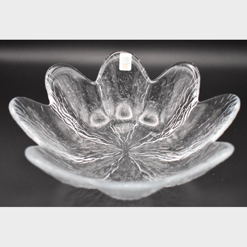 Holmegaard Glass Bowl � Floral Shaped Scandinavian Design � Made in Denmark