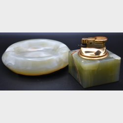Vintage onyx smoking set