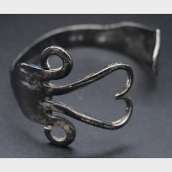 Danish Modern Sterling Silver Cuff Bracelet � Initials �AD�, 21g