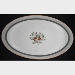 Royal Copenhagen Oval Serving Dish with Floral Motif � Classic Danish Porcelain