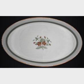 Royal Copenhagen Oval Serving Dish with Floral Motif � Classic Danish Porcelain