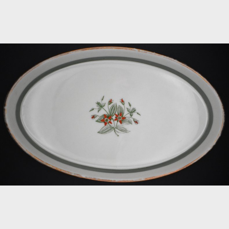 Royal Copenhagen Oval Serving Dish with Floral Motif � Classic Danish Porcelain