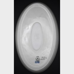 Royal Copenhagen Oval Serving Dish with Floral Motif � Classic Danish Porcelain