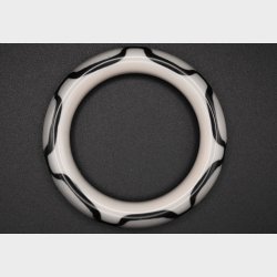 Vintage Black &amp; White Lucite Bangle Bracelet � Scandinavian Modern, �TA� Mark