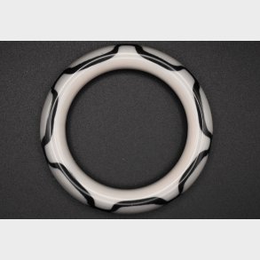 Vintage Black & White Lucite Bangle Bracelet � Scandinavian Modern, �TA� Mark