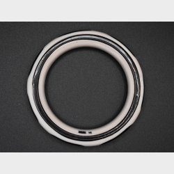 Vintage Black &amp; White Lucite Bangle Bracelet � Scandinavian Modern, �TA� Mark