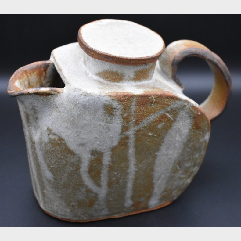 Vintage Danish Studio Pottery Jug / Vase � Rustic Stoneware with Drip Glaze