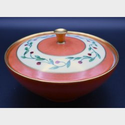 Rosenthal Porcelain Lidded Bowl � Vintage German Candy Dish with Hand-Painted Floral Design