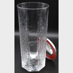 Vintage Scandinavian Style Pressed Glass Vase � Ice Glass Design