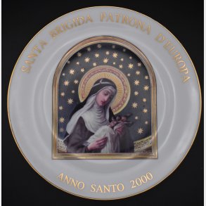 Richard Ginori Porcelain Plate � Santa Brigida Patrona d�Europa 2000 Jubilee Collectible Italy