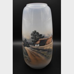 Royal Copenhagen vase in light grey porcelain