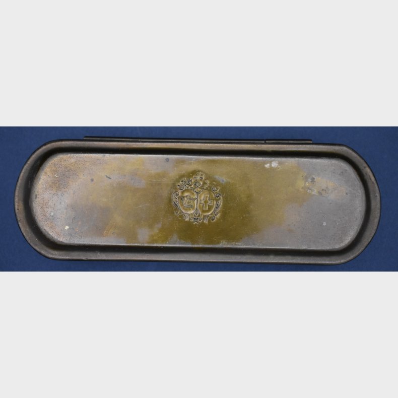 Antique Brass Case with Crest � Late 19th / Early 20th Century