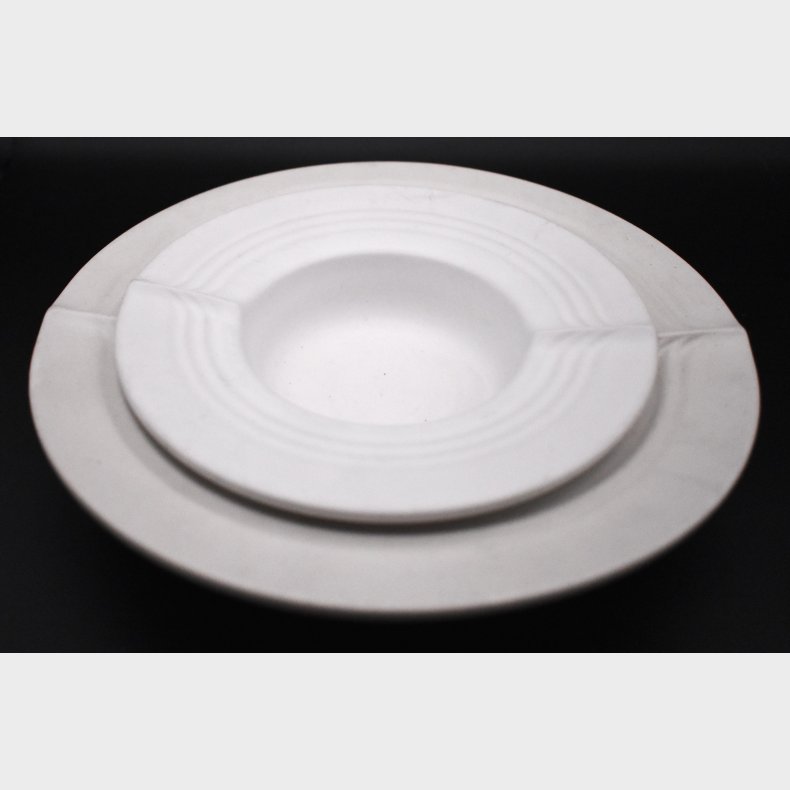 Minimalist Danish Ceramic Ashtray by S�holm