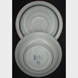 Royal Copenhagen Teacups with Saucers Set � Floral Porcelain, Gold Rim, Danish Vintage Coffee Cups (4 pcs)