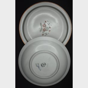 2 Royal Copenhagen Floral Porcelain Plates � Gold Rim, Danish Vintage Design, Hand Painted