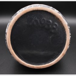 Mid-century studio ceramic vase with a sculptural form and rich textured glaze, German Fat Lava