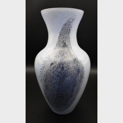 Elegant mid-century ceramic Scandinavian Design vase with a sculptural, organic silhouette