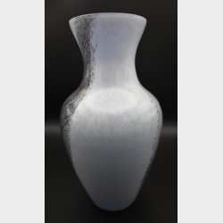 Elegant mid-century ceramic Scandinavian Design vase with a sculptural, organic silhouette