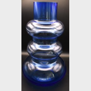Vintage Scandinavian Blue Art Glass Vase � Mid Century Modern Design