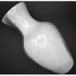 Elegant mid-century ceramic Scandinavian Design vase with a sculptural, organic silhouette