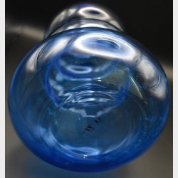 Vintage Scandinavian Blue Art Glass Vase � Mid Century Modern Design