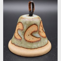 Handcrafted Studio Pottery Bell � Rustic Danish Stoneware Hanging Decor