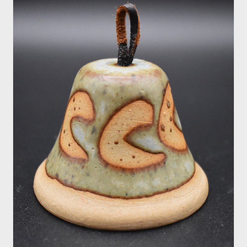 Handcrafted Studio Pottery Bell � Rustic Danish Stoneware Hanging Decor