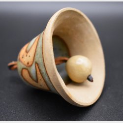Handcrafted Studio Pottery Bell � Rustic Danish Stoneware Hanging Decor