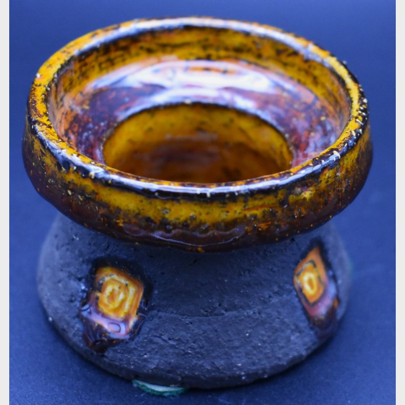 Vintage Studio Pottery Bowl � Handmade Rustic Stoneware with Earthy Glaze � Mid Century Ceramic Art