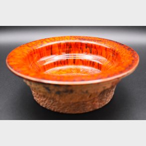 Handmade Studio Pottery Bowl / Signed Red Glazed Ceramic Decorative Dish