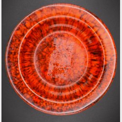 Handmade Studio Pottery Bowl / Signed Red Glazed Ceramic Decorative Dish