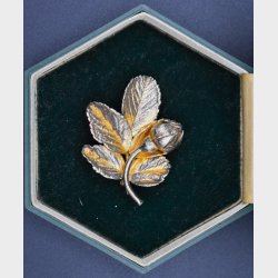 Flora Danica Sterling Silver &amp; 24K Gold Vermeil Brooch � �Rosa Rugosa� (Denmark)
