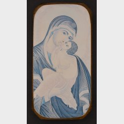 Vintage Madonna and Child Icon Plaque � Religious Wall Art, Italian Ecumenical Center Rome
