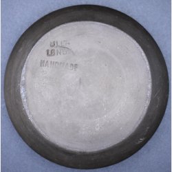 Ulla Lunn Studio Pottery Dish with Orange and Black Glaze