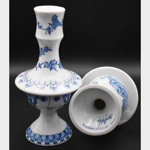 Bj�rn Wiinblad Porcelain Candlesticks � Vintage Rosenthal Studio-Line Blue & White Candle Holders