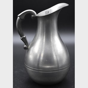 Vintage Pewter Jug �Opal Tin� � Classic Scandinavian Style Pitcher with Handle