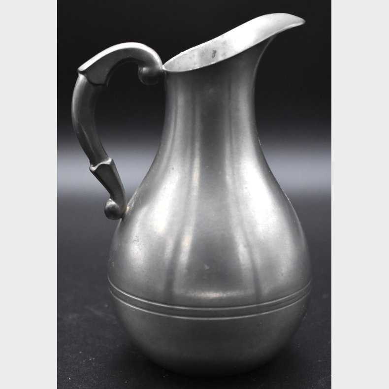 Vintage Pewter Jug �Opal Tin� � Classic Scandinavian Style Pitcher with Handle