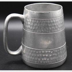Vintage Hammered Pewter Tankard / Beer Mug with Handle