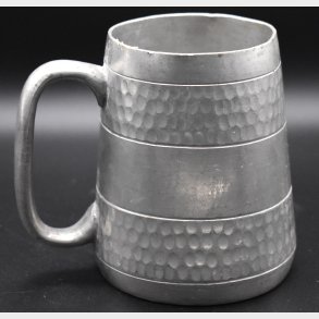 Vintage Hammered Pewter Tankard / Beer Mug with Handle