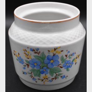 Royal Copenhagen Porcelain Jar with Hand-Painted Floral Decoration