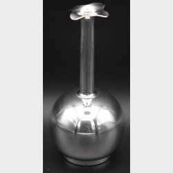 Danish Sterling Silver Bud Vase with Flared Rim � Mid-Century Modern Design