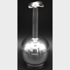 Danish Sterling Silver Bud Vase with Flared Rim � Mid-Century Modern Design