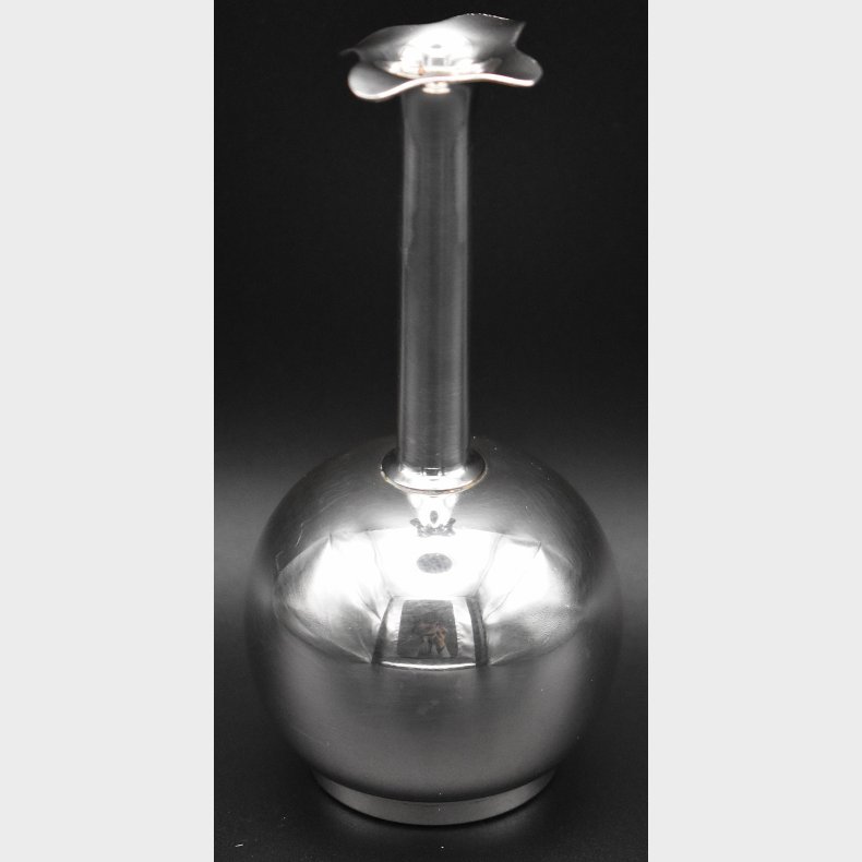 Danish Sterling Silver Bud Vase with Flared Rim � Mid-Century Modern Design