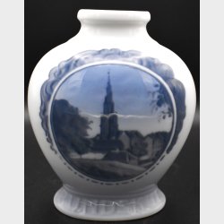 Antique Royal Copenhagen Vase No. 178 � Hand Painted Landscape � 1st Quality