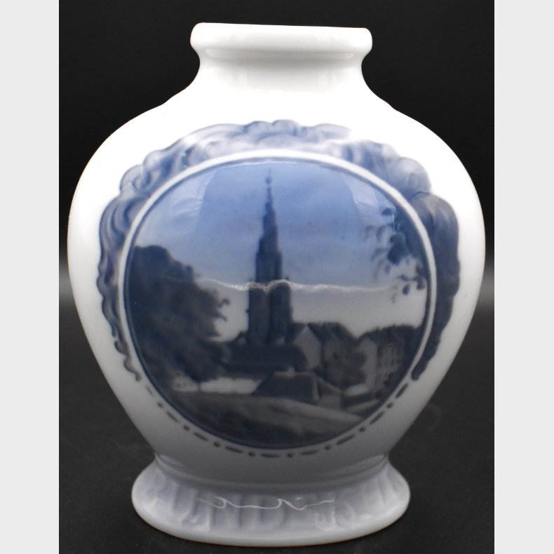 Antique Royal Copenhagen Vase No. 178 � Hand Painted Landscape � 1st Quality