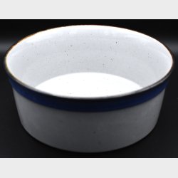 Bing &amp; Gr�ndahl�Stoneware Bowl with Blue Rim � Denmark