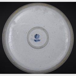 Bing &amp; Gr�ndahl�Stoneware Bowl with Blue Rim � Denmark