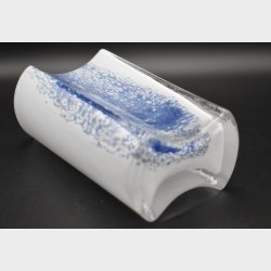 Modern Art Glass Vase � Blue and White Scandinavian Style