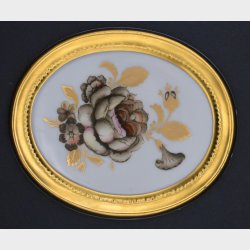 Decorative porcelain wall plaque, oval in shape, German, Hutschenreuther