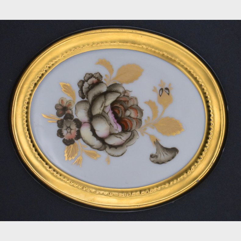 Decorative porcelain wall plaque, oval in shape, German, Hutschenreuther